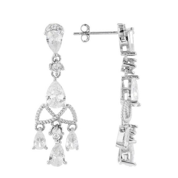 Bella Luce Earrings Dangles Drops Cubic Zirconia 925 Rhodium Plating JTV - Picture 11 of 13